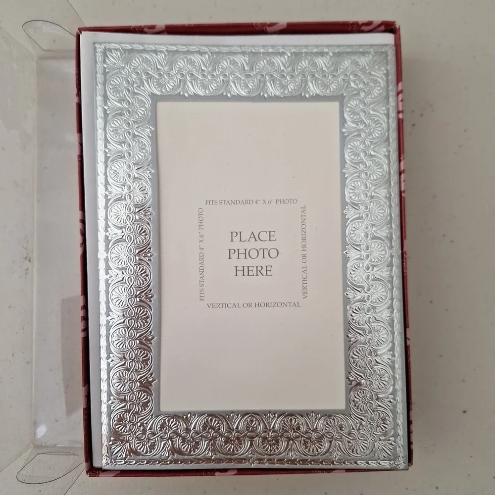 Vintage Target Brand Holiday Christmas Photo Greeting Cards Ornate Silver, 16 pk